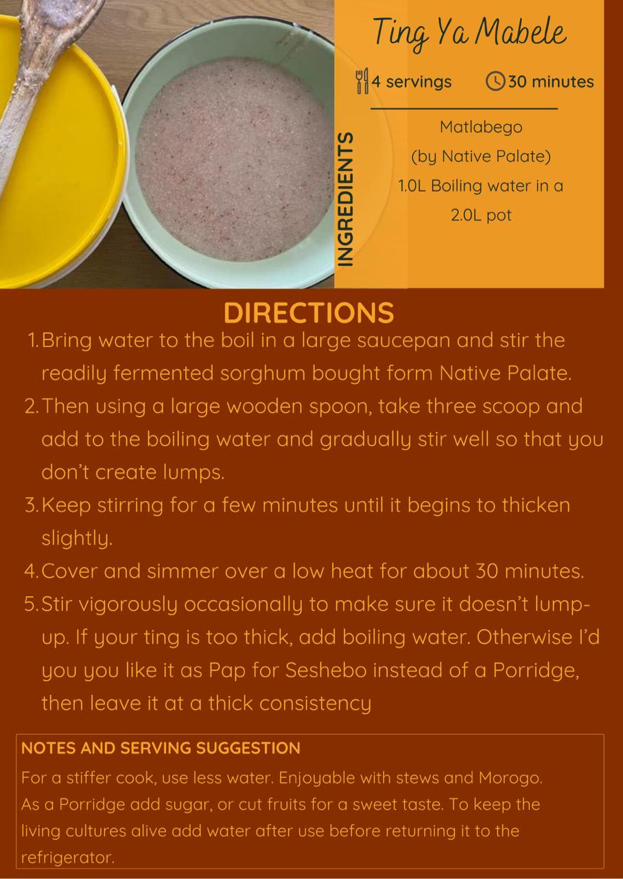 TingYaMabele Recipe